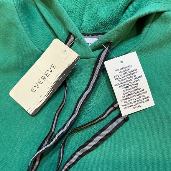 Evereve Myla Pleated Hoodie Green Women’s Size XS NWT - Picture 8 of 9